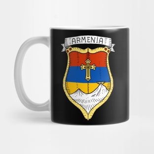 Armenia, flag with mountain Ararat. Mug